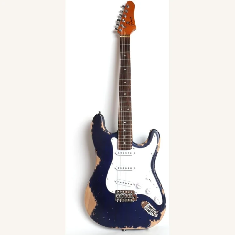 Fojill FSTR-50 Vintage Relic Phoenix electric guitar in sapphire blue