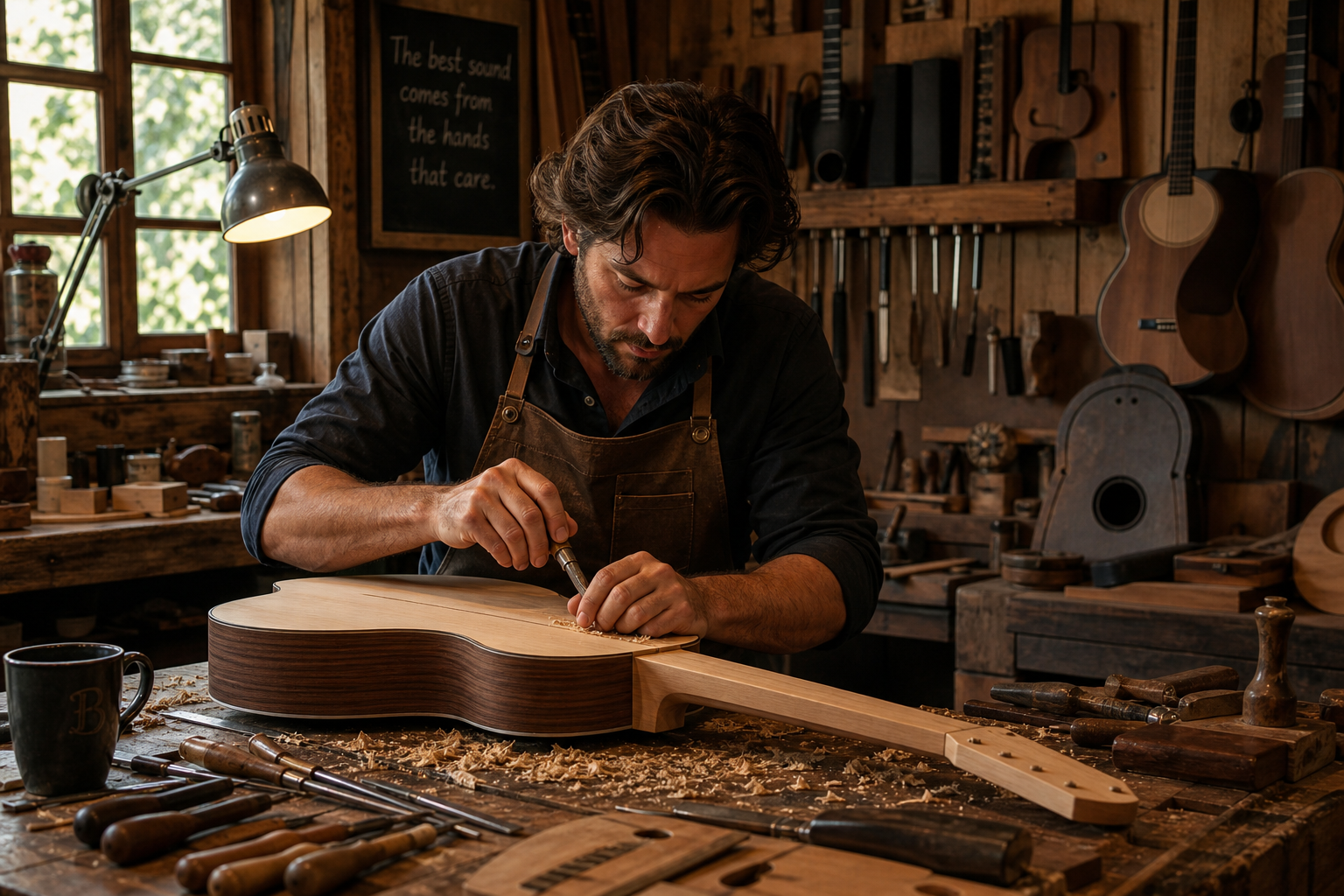 Fojill luthiers at work in the Nashville-area workshop